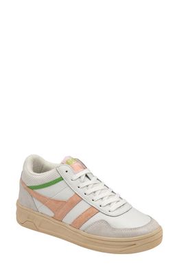 Gola Swerve Sneaker in White/Pearl Pink/Green