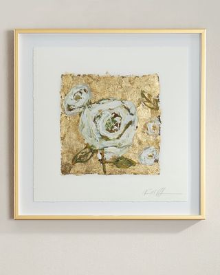 "Gold and Roses" Giclee on Paper Wall Art