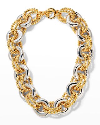 Gold and Silver Link Necklace