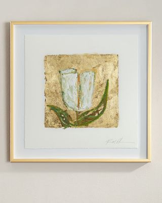 "Gold and Tulips" Giclee on Paper Wall Art