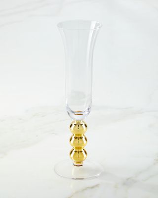 Gold Ball Champagne Flute