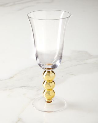 Gold Ball Single Glass Goblet