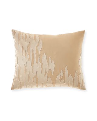 Gold Dust Silk Applique Decorative Pillow