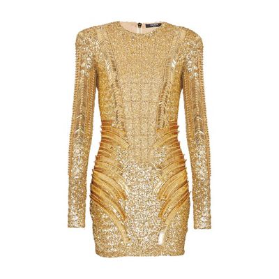 Gold embroidered dress