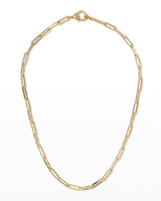 Gold Filled Paper Clip Chain with Vermeil Diamond Clasp