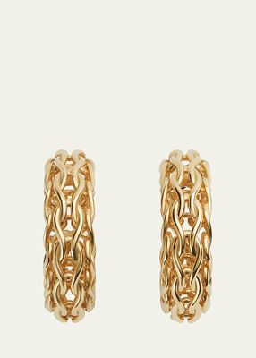 Gold-Finish Sterling Silver Hoop Earrings