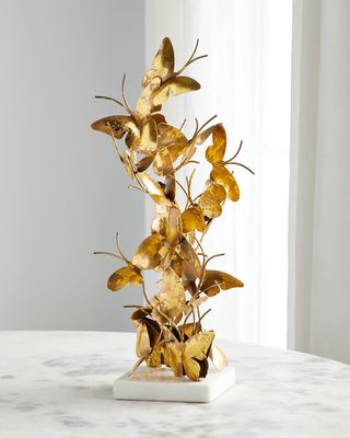 Gold Foil Butterfly Sculpture, 20.5"T