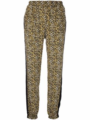 Gold Hawk leopard print trousers - Green