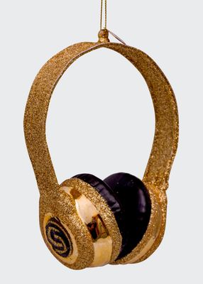 Gold Headphones Ornament