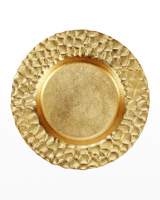 Gold Honeycomb Salad Plate