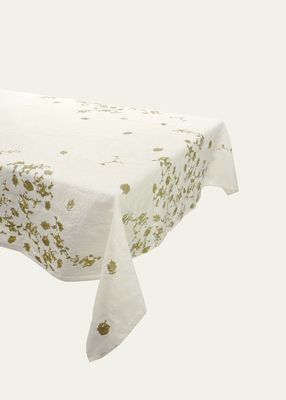 Gold Leaf Linen Tablecloth