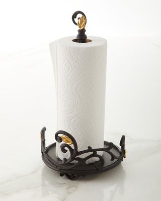 Gold Leaf Paper Towel Roll Holder