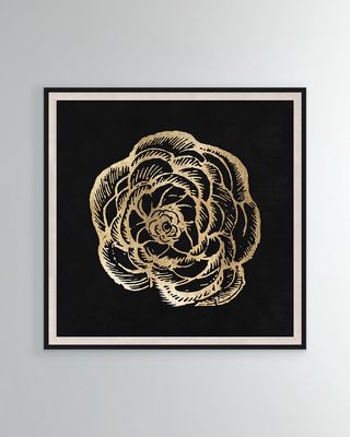 Gold Leaf Rose Giclee Print