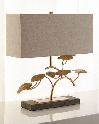 Gold Leaf Tree Table Lamp