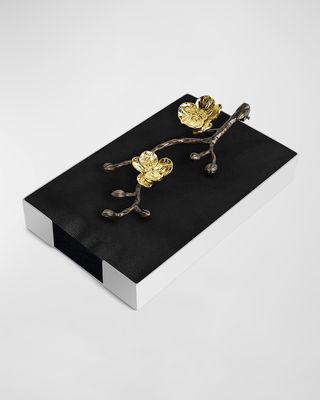Gold Orchid Guest Towel Holder