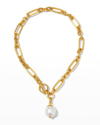 Gold Oval Link Chain Necklace