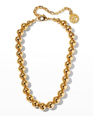 Gold-Pearl Bead Necklace