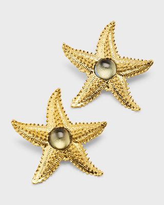 Gold-Plated Starfish Earrings