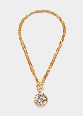 Gold Toggle Coin Necklace