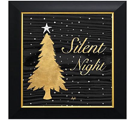 Gold Tree Silent Night Framed Art by Timeless F rames and Deco