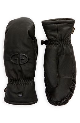 Goldbergh Hilja Leather Mittens in Black