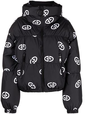 Goldbergh monogram-print ski jacket - Black