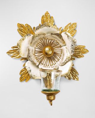 Golden Anemone Candle Sconce