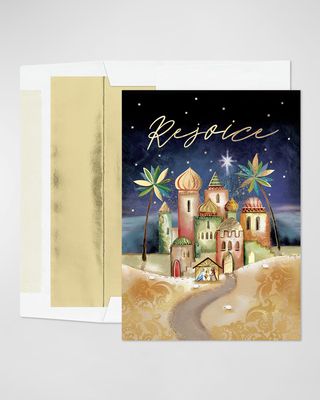 Golden Blessing Christmas Cards, Set of 25