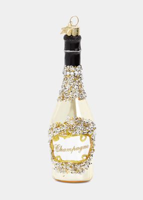 Golden Champagne Christmas Ornament