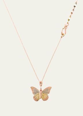 Golden Chocolate Albatross Necklace in 14K Rose Gold