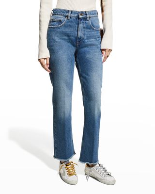Golden Cropped Flare Jeans