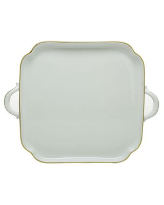 Golden Edge Square Tray with Handles