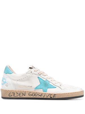 Golden Goose Ball Star low-top distressed sneakers - White