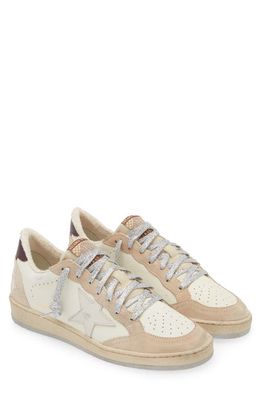 Golden Goose Ball Star Low Top Sneaker in White/Beige