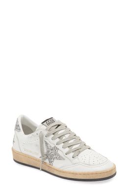 Golden Goose Ball Star Low Top Sneaker in White/Silver at Nordstrom, Size 9Us