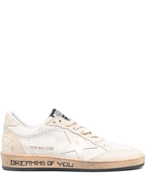 Golden Goose Ball Star panelled lace-up sneakers - White
