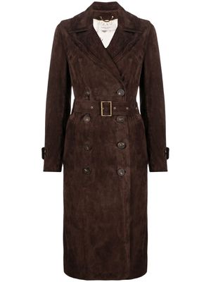 Golden Goose belted double-breasted trench - Brown