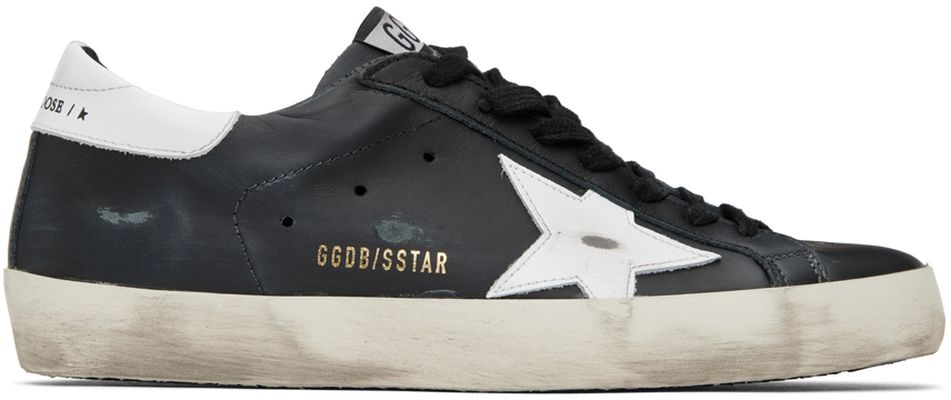 Golden Goose Black Super-Star Classic Low-Top Sneakers