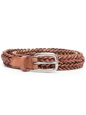 Golden Goose braided leather belt - Brown