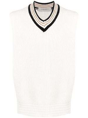 Golden Goose chunky knitted vest - White