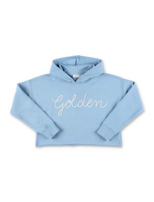 Golden Goose Cropped Hoodie With Logo