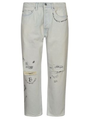 Golden Goose Destroyed Effect Straight Leg 5 Pockets Jeans