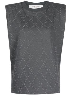 Golden Goose diamond-pattern sleeveless T-shirt - Grey