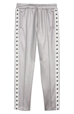 Golden Goose Dorotea Star Collection Logo Track Pants in Silver/White