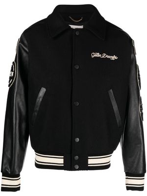 Golden Goose embroidered letterman jacket - Black