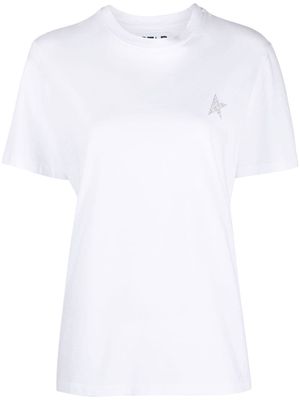Golden Goose glitter-logo cotton T-shirt - White