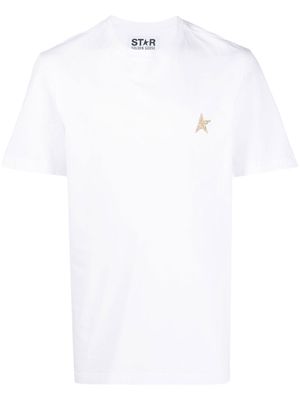 Golden Goose glittered-star cotton T-shirt - White