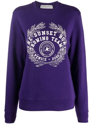 Golden Goose graphic-print long-sleeve sweatshirt - Purple