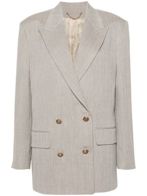 Golden Goose herringbone double-breasted blazer - Green