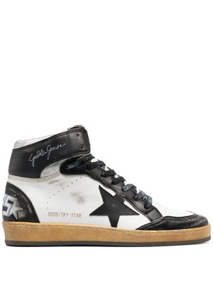 Golden Goose high-top lace-up leather sneakers - White